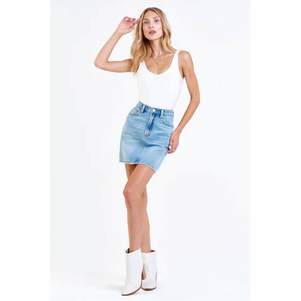 NEW DEAR JOHN DENIM quincy classic denim skirt in blue